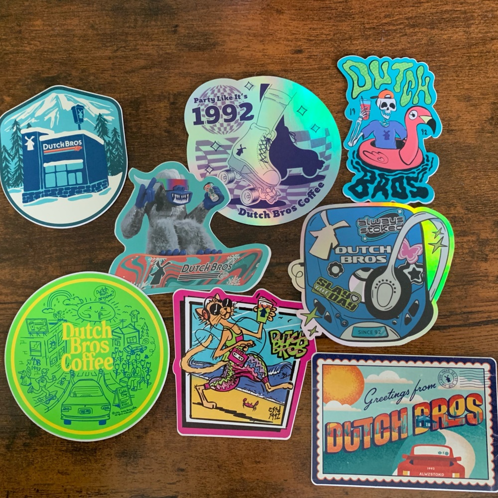 Dutch Bro Sticker Lot